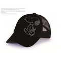 6 Panels Trucker Cap With Rhinestone Logo